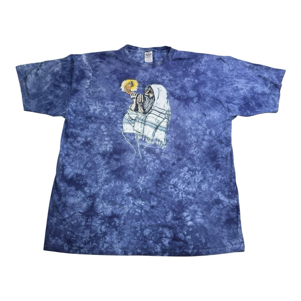 Vintage Wise Dyes Christian Shofar Tie Dye T Shirt 1 Corinthians 15:51 2XL